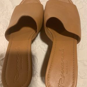 Reviera brown leather slip on